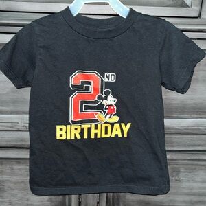 Disney Black Mickey Mouse Birthday Tee